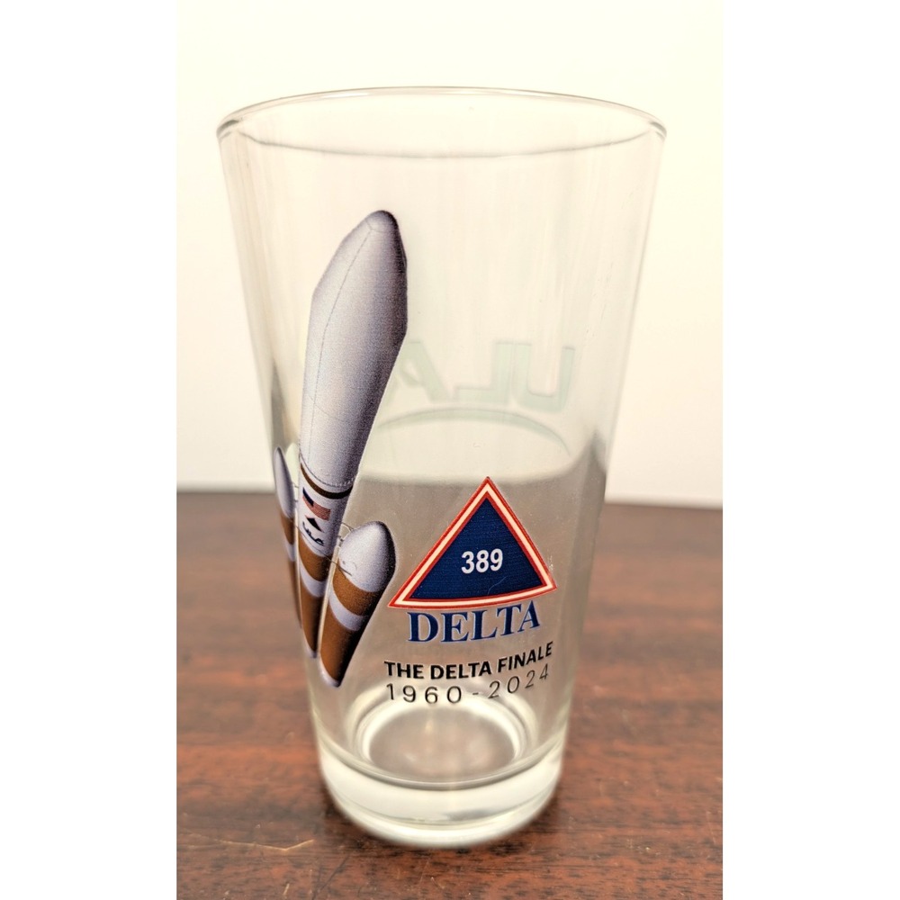 ULA Delta IV Final Flight 389 Commemorative Pint Glass 1960-2024 Rocket
